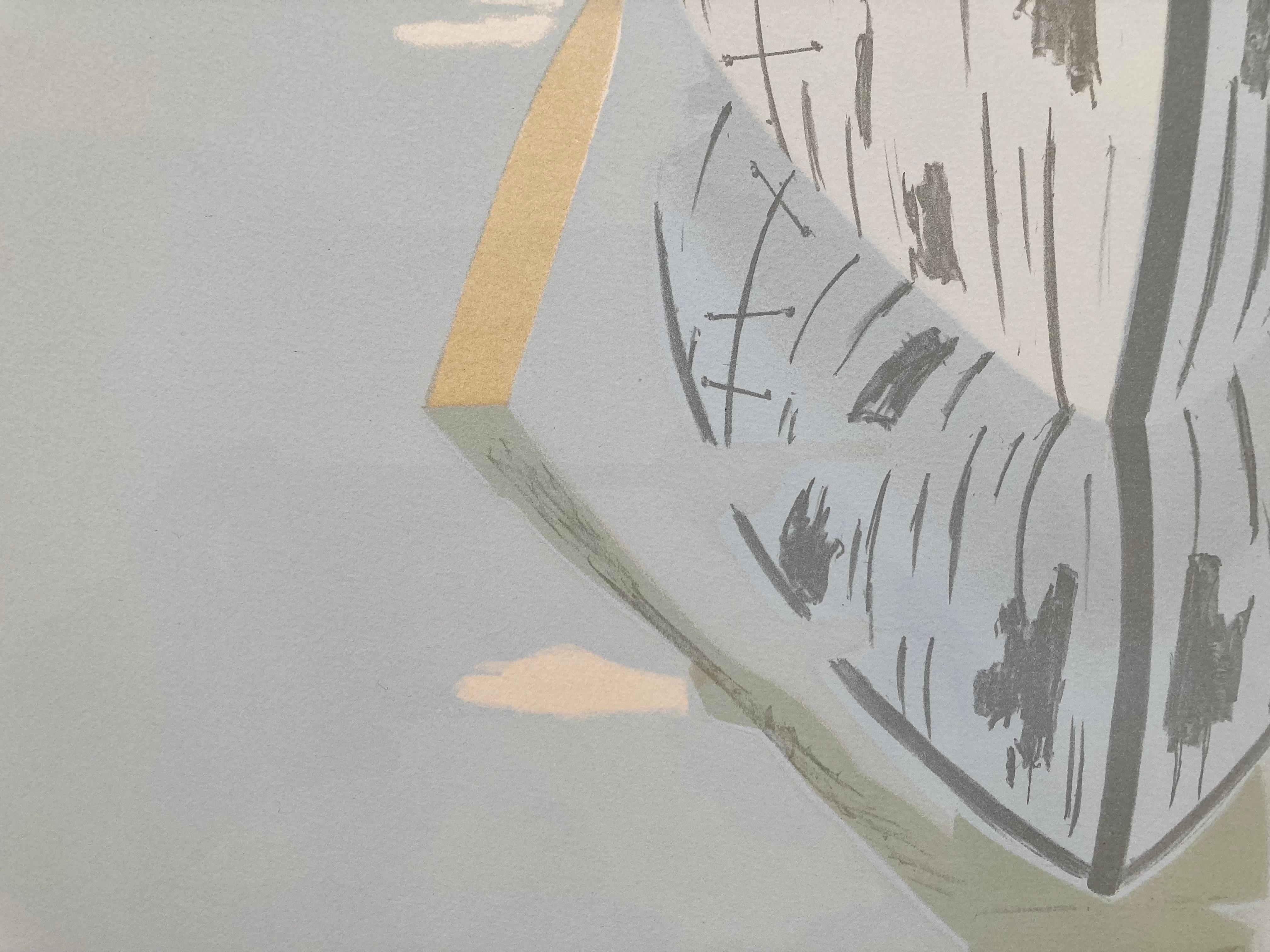 ''Good Afternoon 2 (Grauer Ruderboot)'' Seltener 1975 Alex Katz Druck Ada am See in Maine im Angebot 3