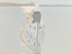 Vintage 'Good Afternoon 2 (Gray Rowboat)' Rare 1975 Alex Katz Print Ada on Lake in Maine