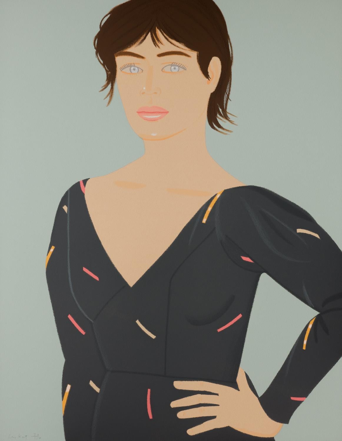 Graues Kleid (Laura) – Print von Alex Katz