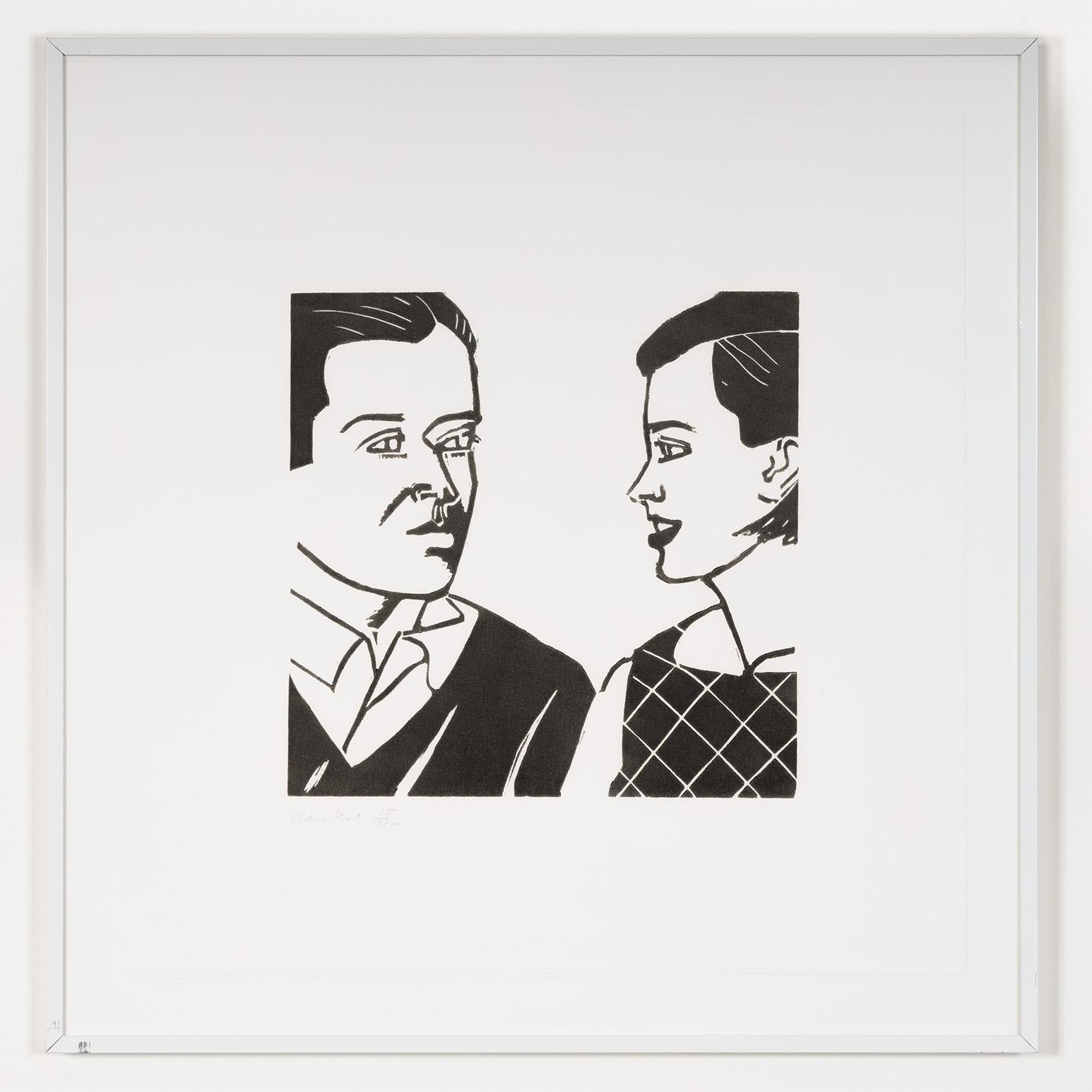 Figurative Print Alex Katz - Julian et Jessica