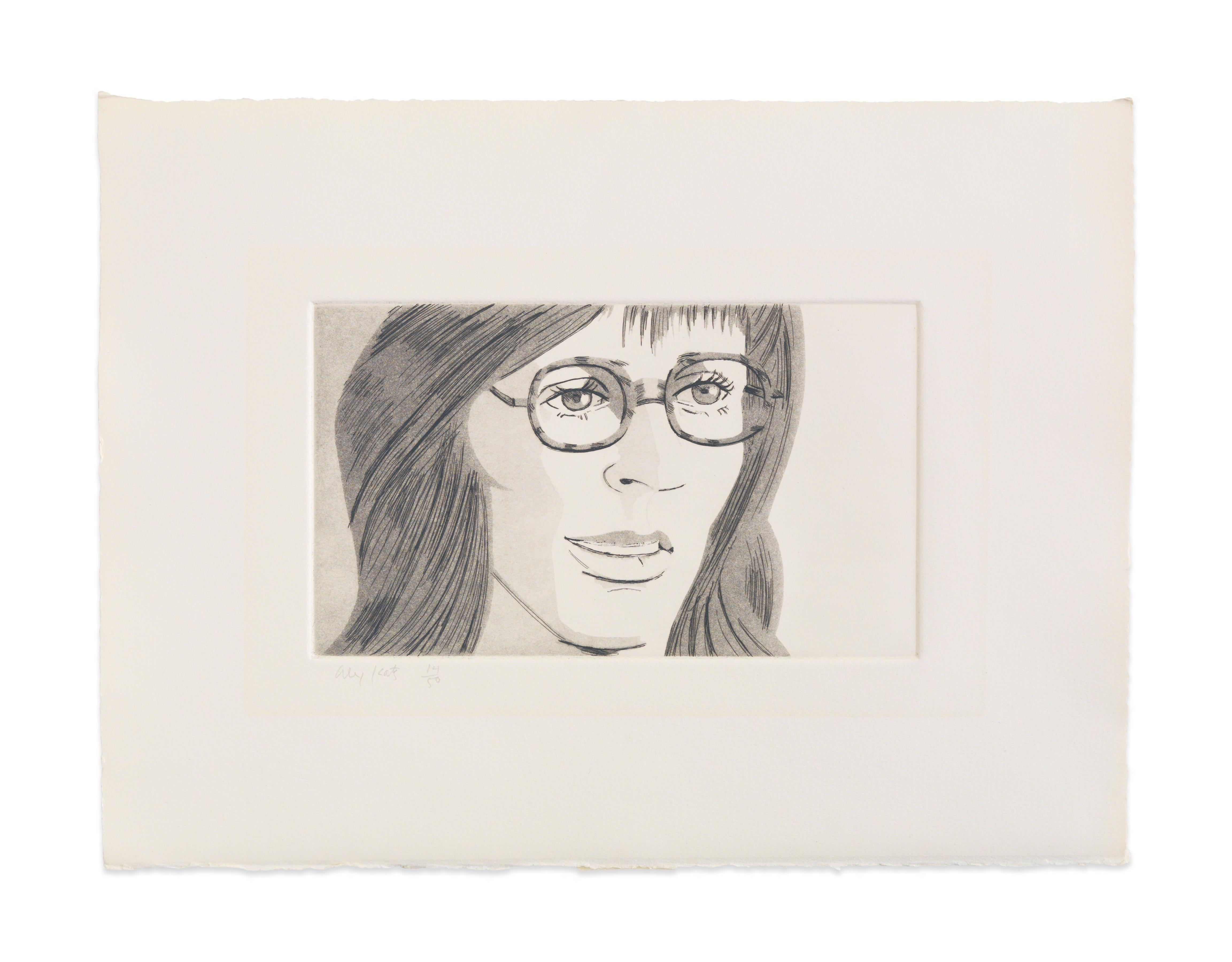 Alex Katz Portrait Print - June Ekman's Class: Naomi