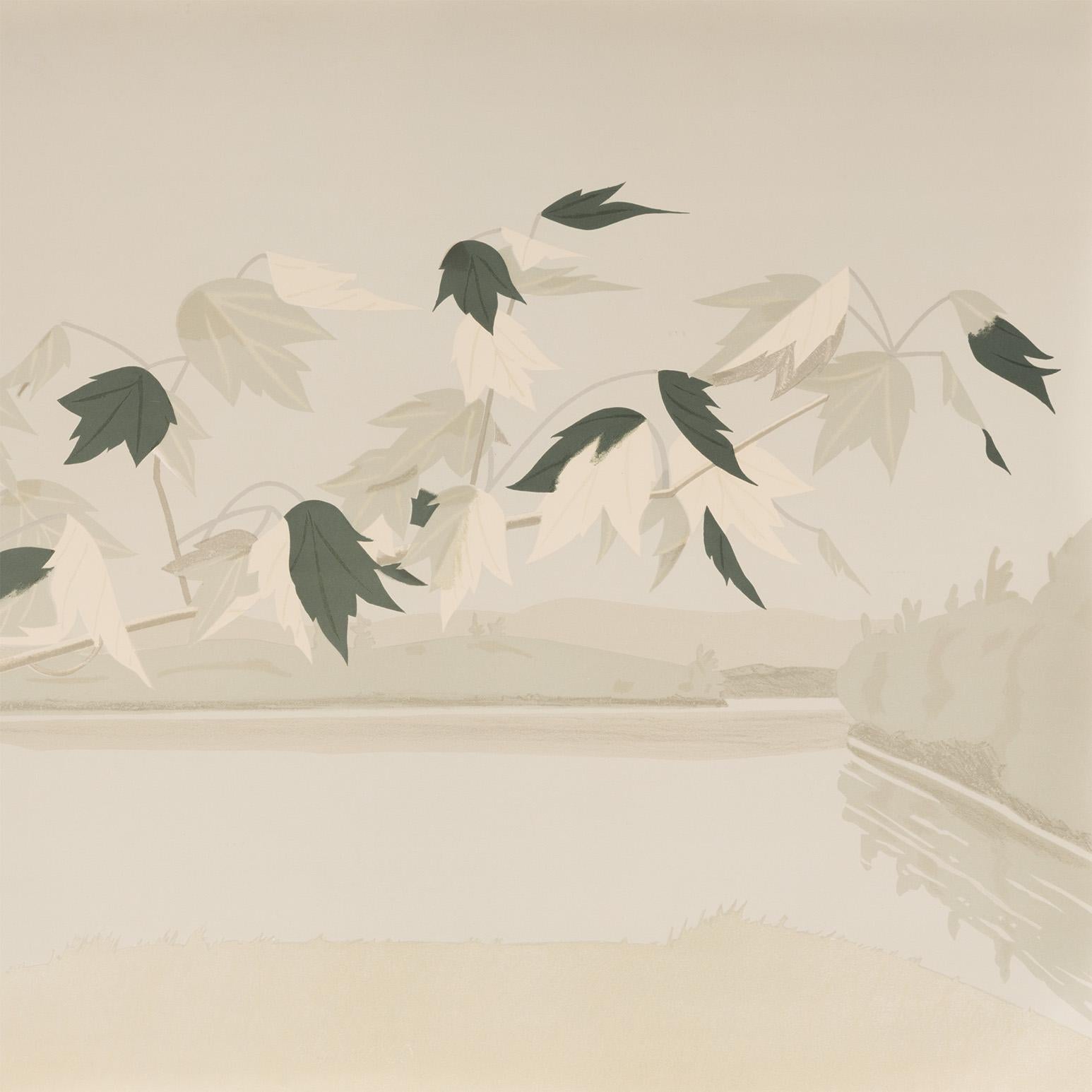 Late July 2 - Beige Landscape Print by Alex Katz