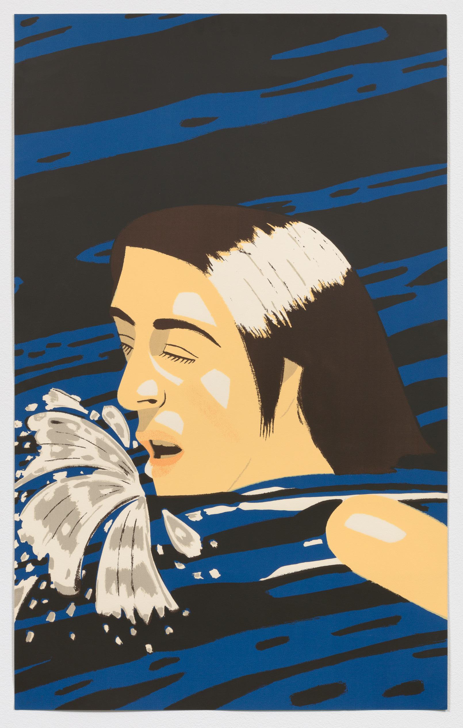 Alex Katz Portrait Print - Olympic Swimmer