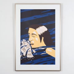 Vintage "Olympic Swimmer (Maravell 86)"  USA, 1976  Screenprint in 5 colors