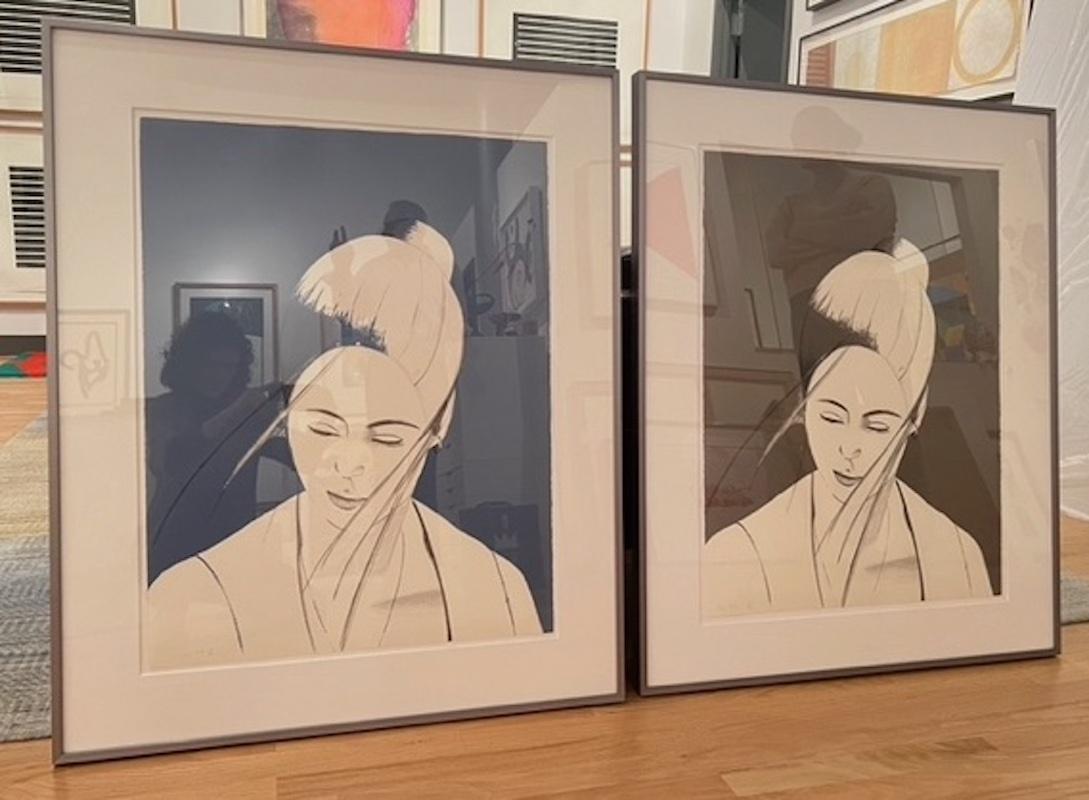 Pamela (Blue) - Print by Alex Katz