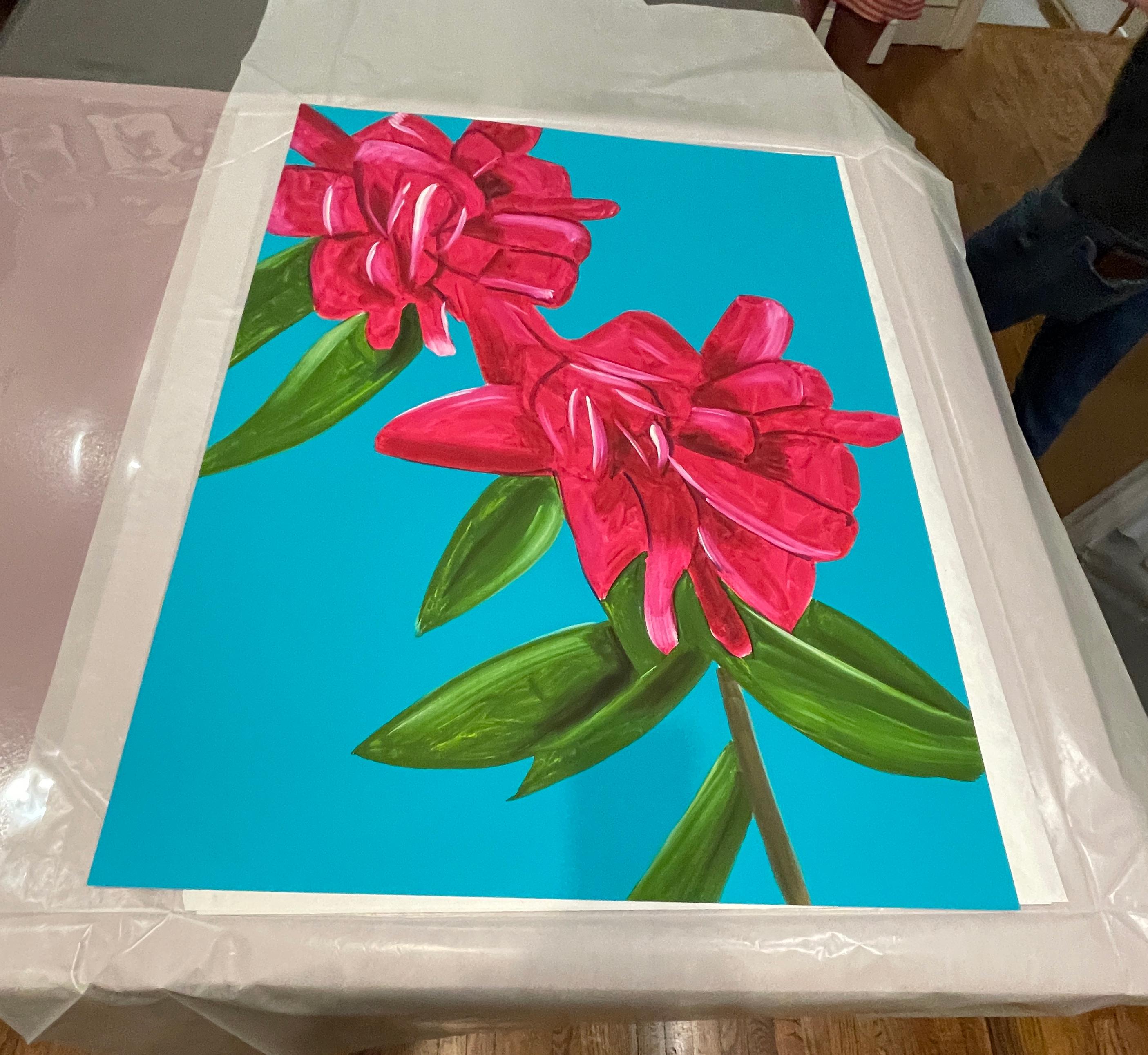 Artist: Alex Katz
Title: Peonies
Medium: Archival pigment ink on Innova Etching Cotton Rag 315 gsm fine art paper
Signed: Hand signed in pencil
Year: 2021
Edition: Edition of 100. AP 15/20.
Sheet Size: 47