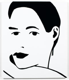 Porcelain Beauty - enamel, aluminum, black and white