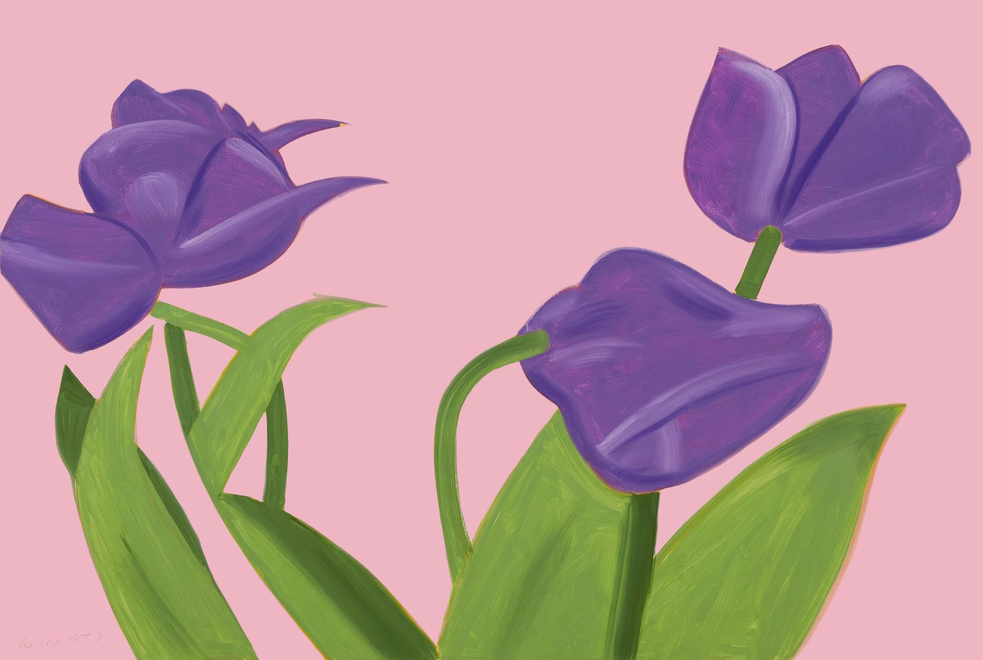 Alex Katz Landscape Print - Purple Tulips 1