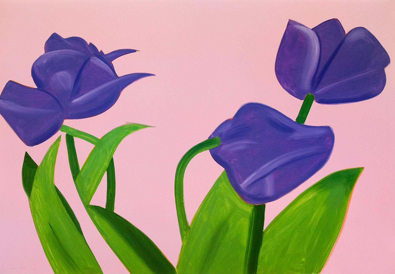 Alex Katz Still-Life Print - Purple Tulips 1, from The Flowers Portfolio