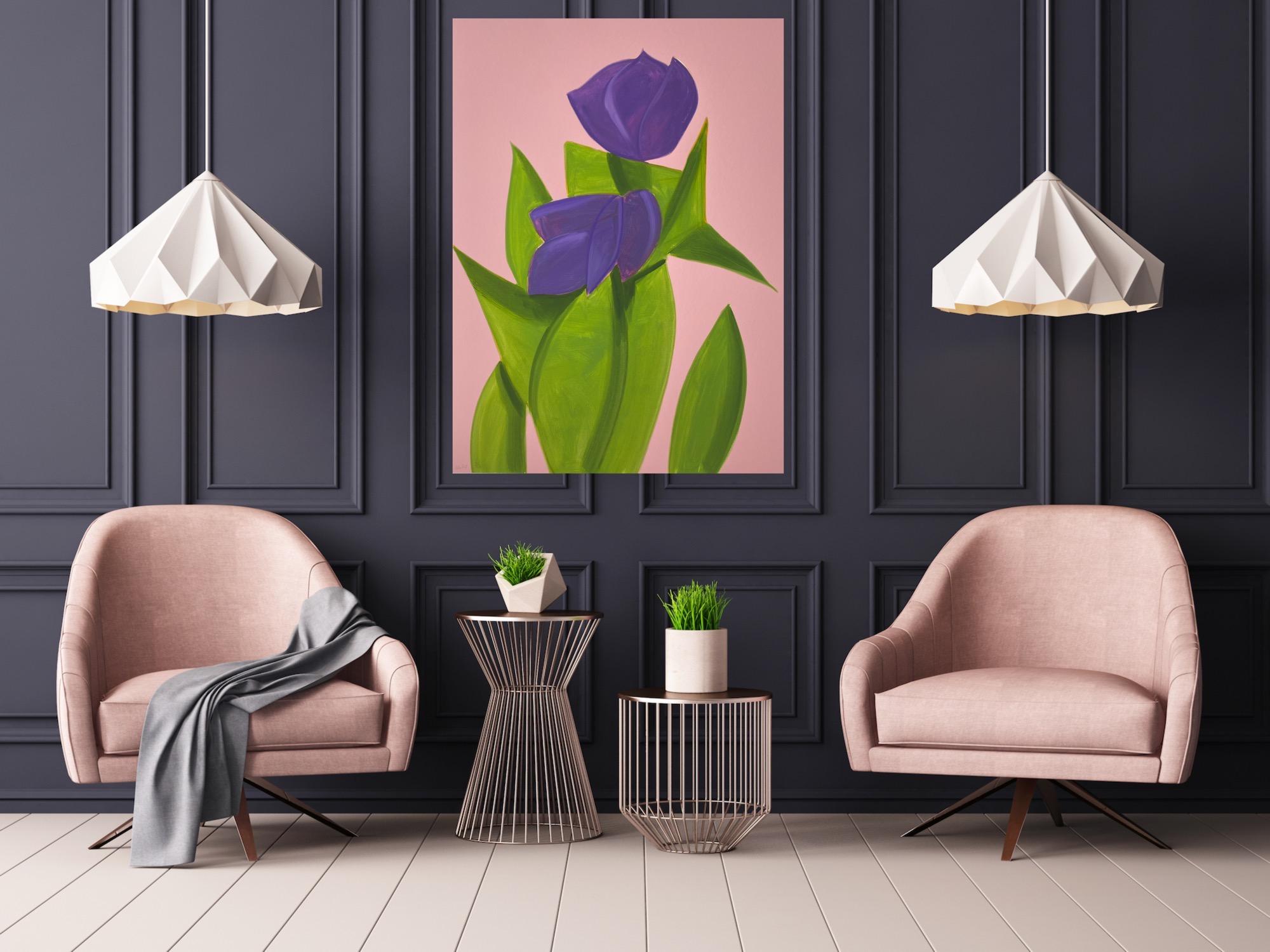 Purple tulips 2 - Print by Alex Katz