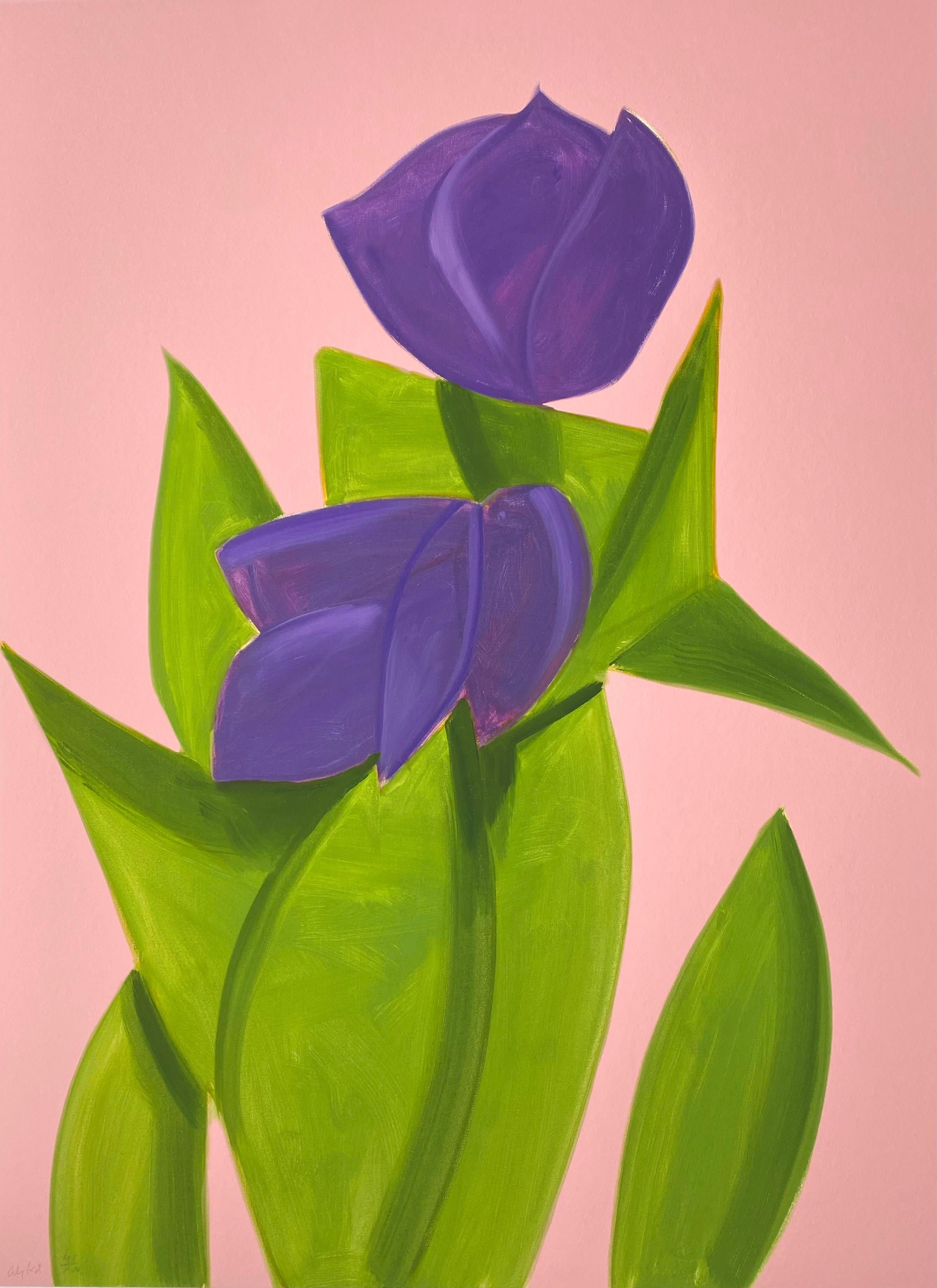 Alex Katz Still-Life Print - Purple tulips 2