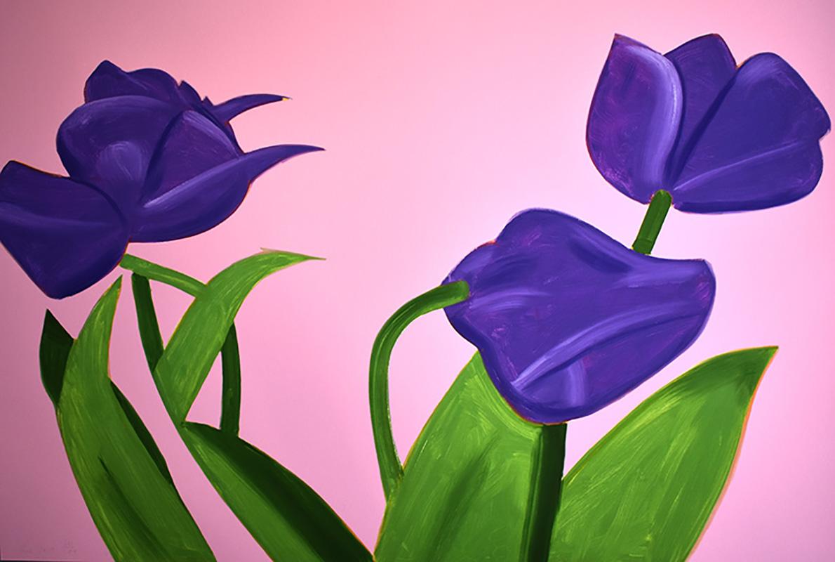 Alex Katz Print - Purple Tulips I, from: Flowers Portfolio