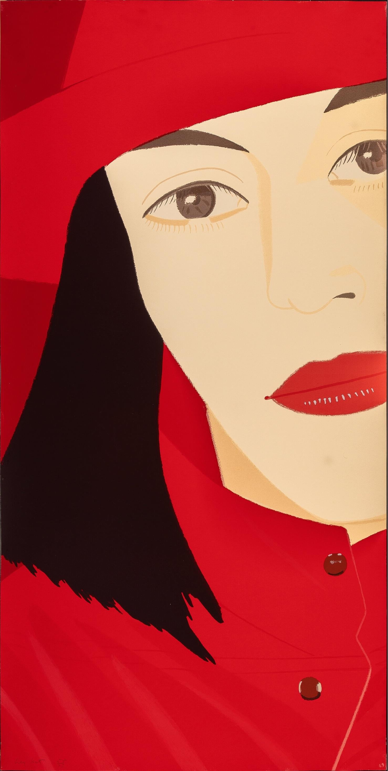 Figurative Print di Alex Katz - Coates rosso
