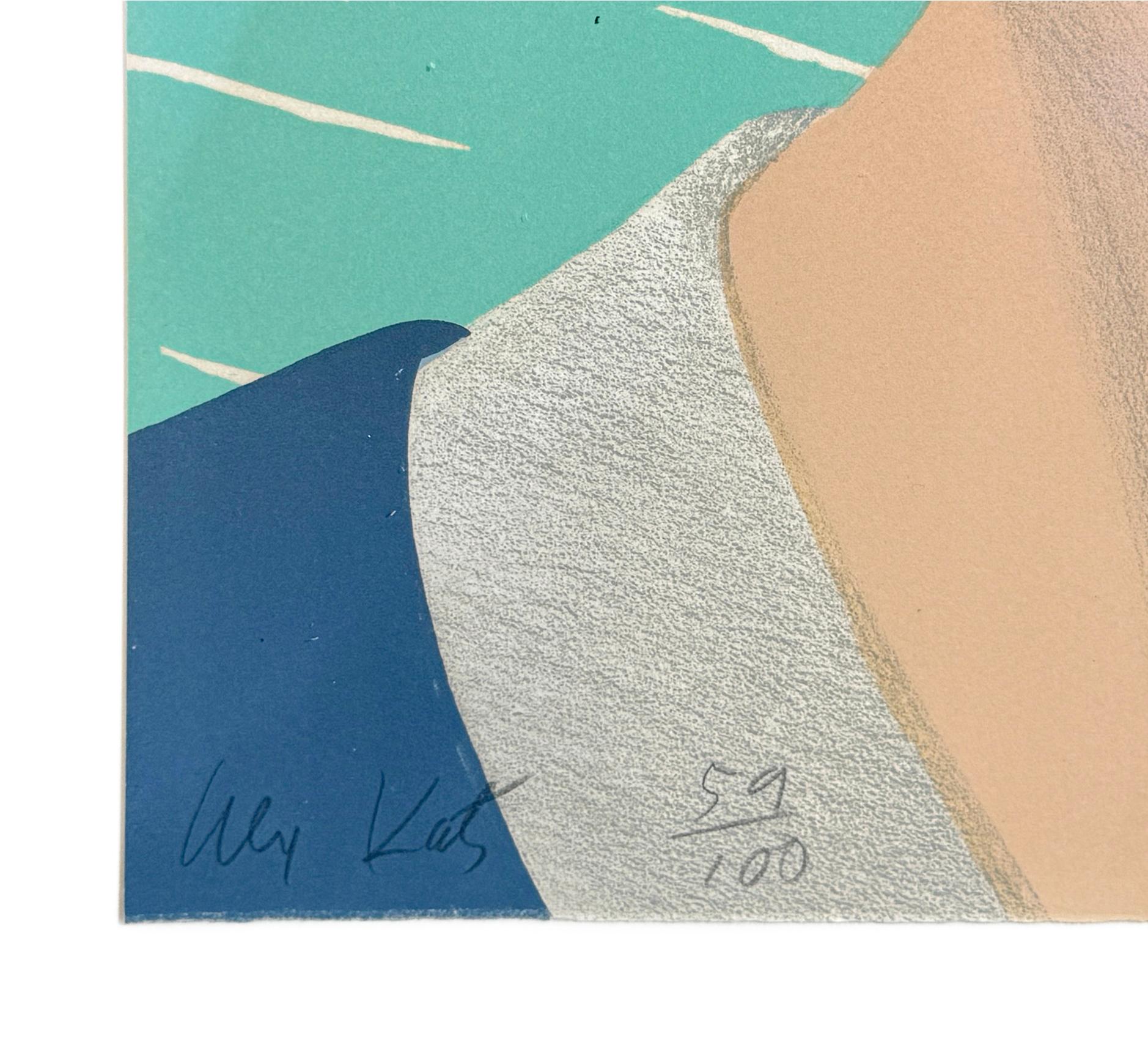 Self-Portrait mit Sonnenbrille (gerahmte handsignierte Lithographie) – Print von Alex Katz