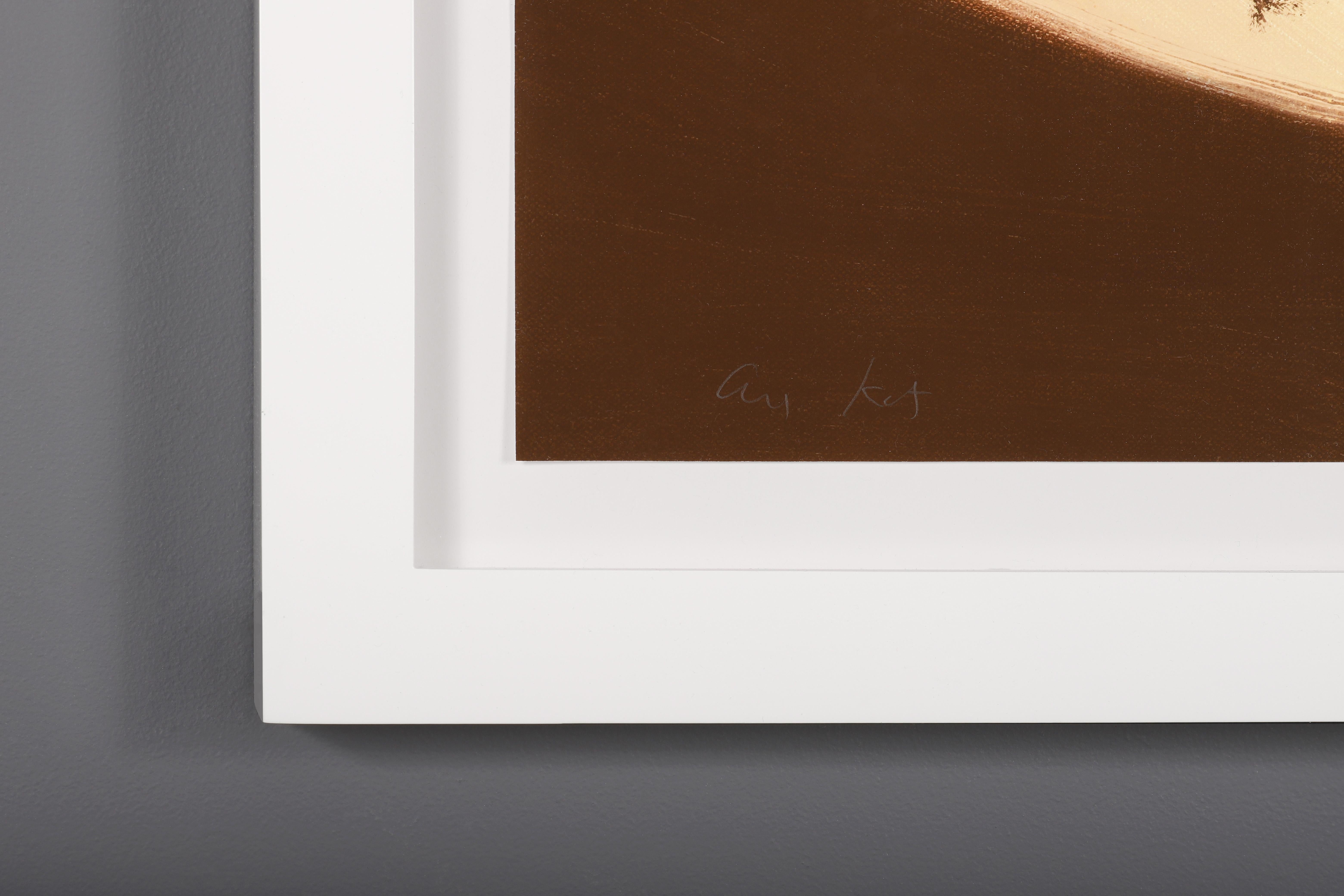'Straw Hat 2' Archival Print, 2022 - Beige Portrait Print by Alex Katz