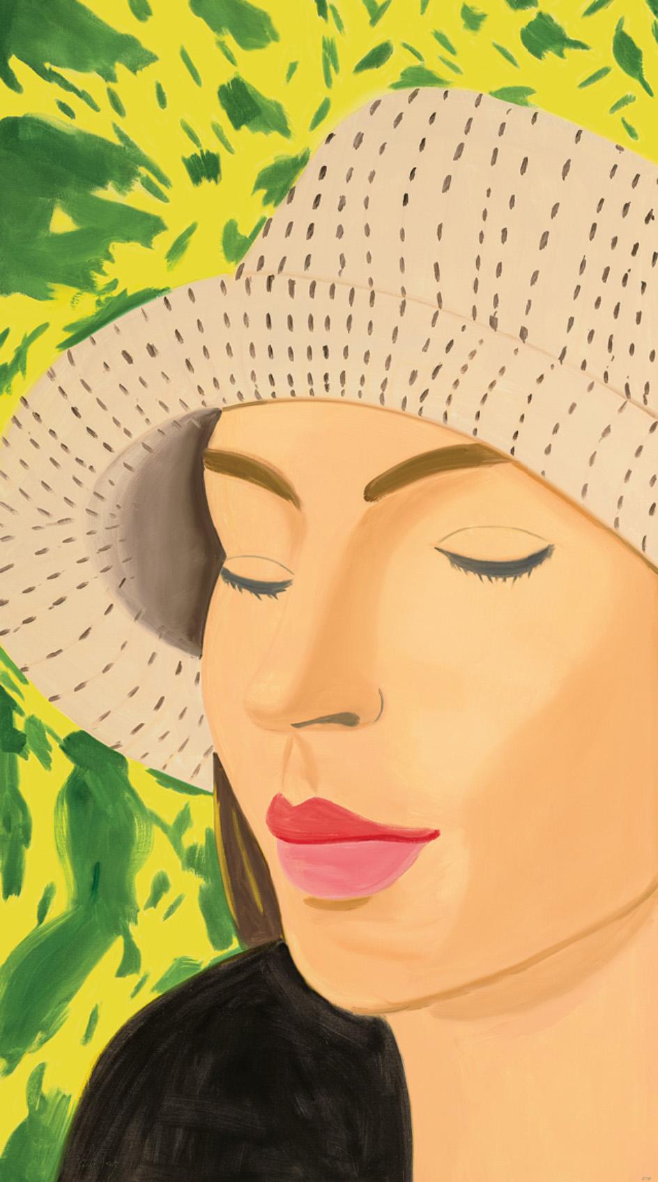 Alex Katz Figurative Print – Strohhut 3