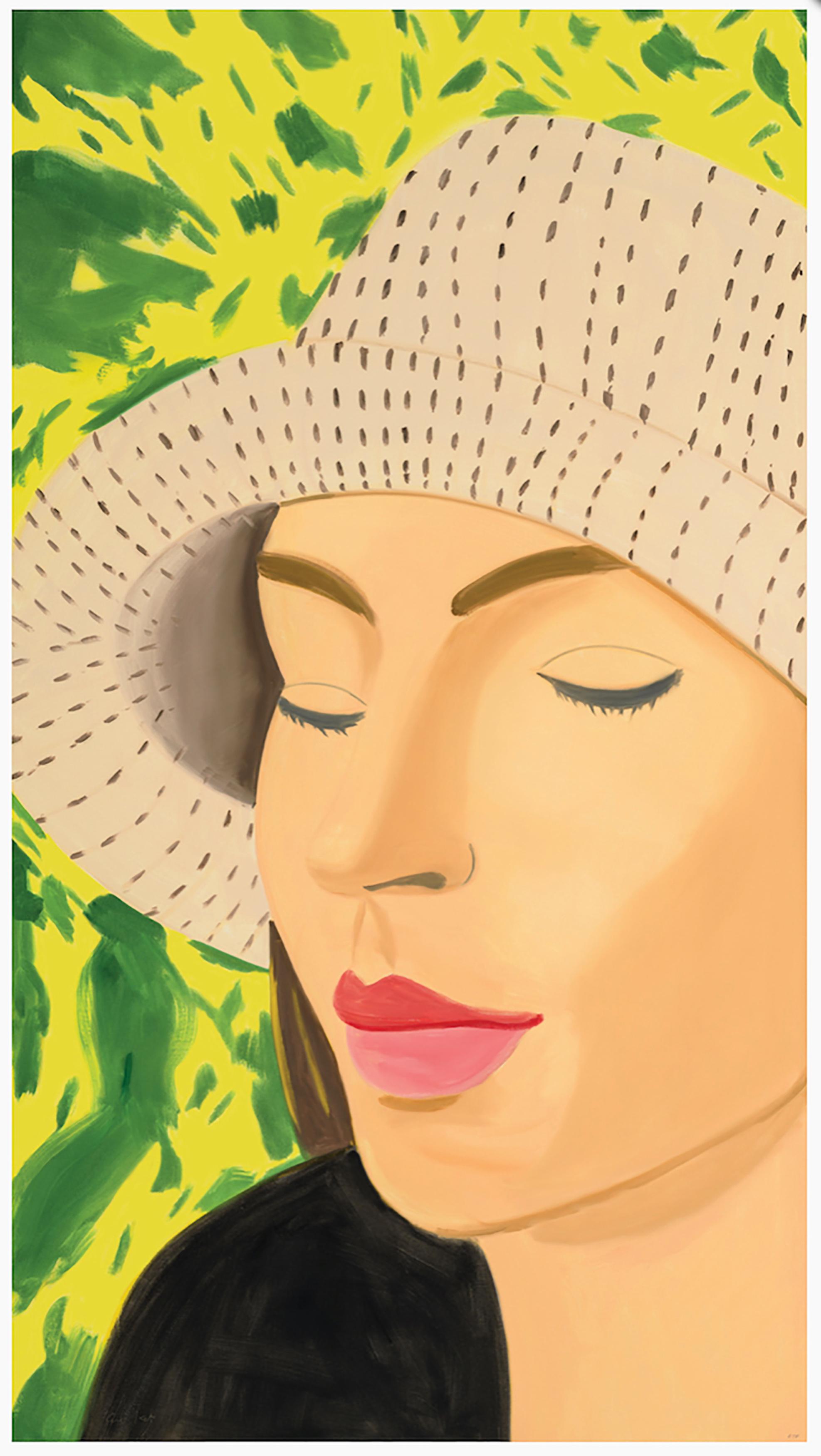 Alex Katz Portrait Print - Straw Hat 3