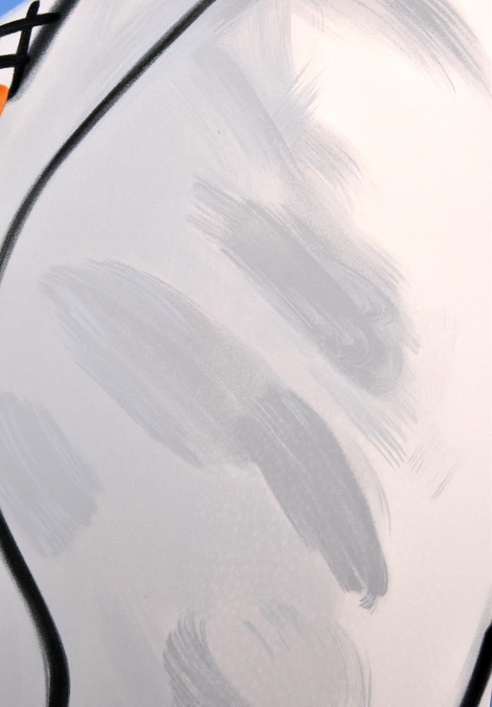 Vivien in White Coat, 2021 - Contemporary Print by Alex Katz