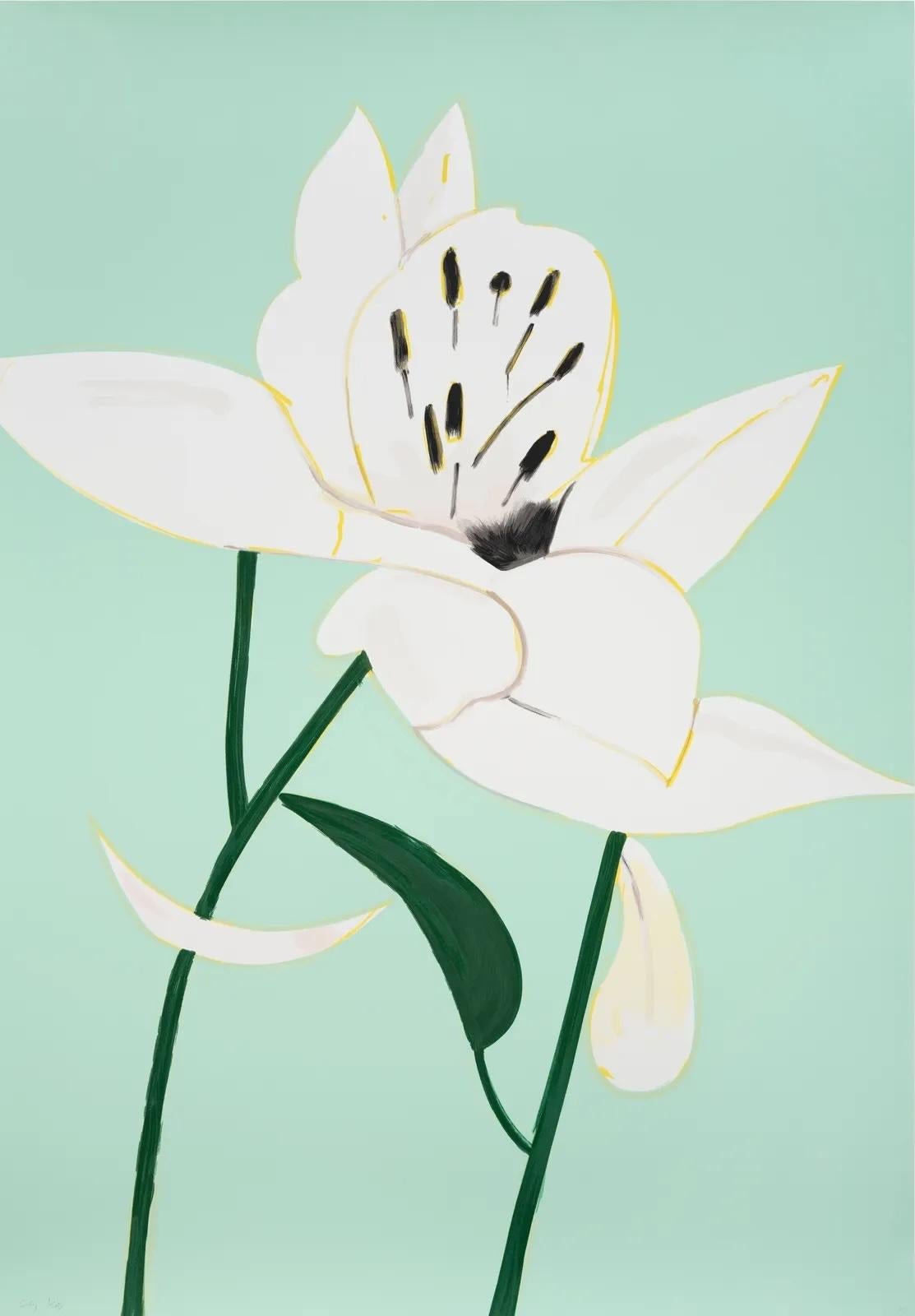 Alex Katz Figurative Print - White Lilies 4