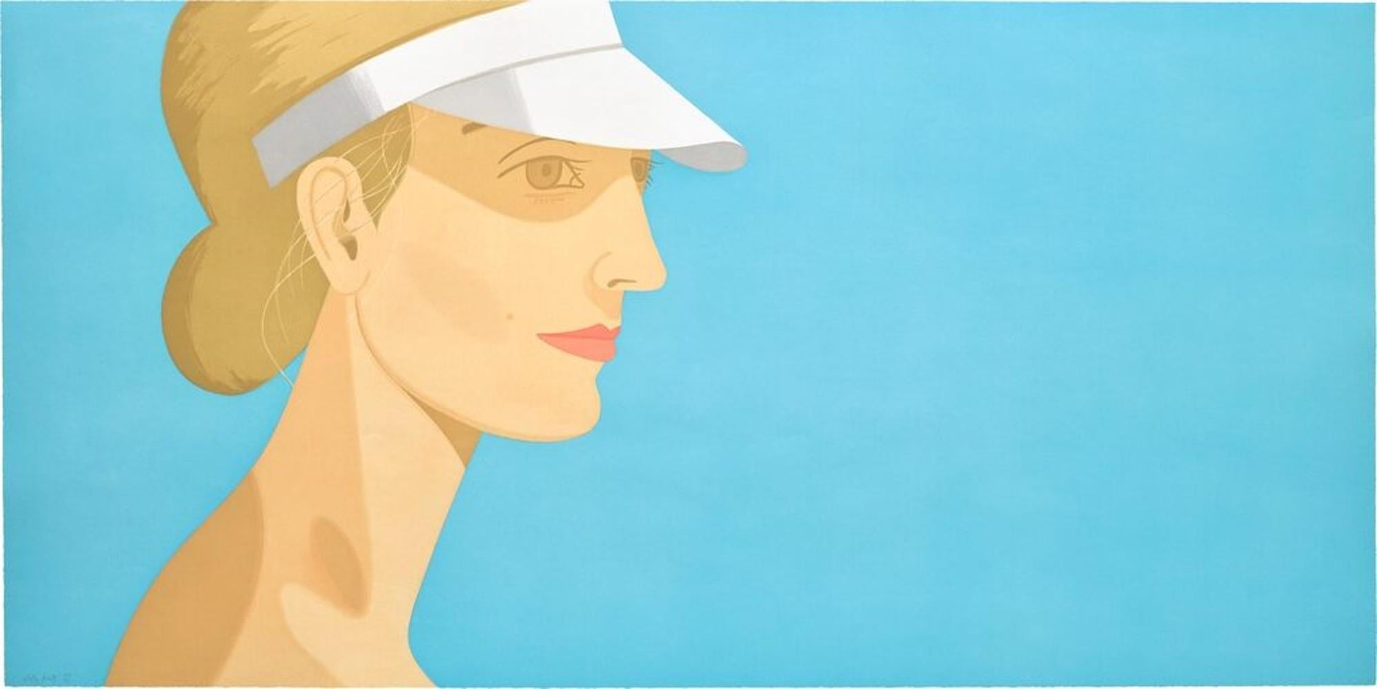 Alex Katz Portrait Print - White Visor