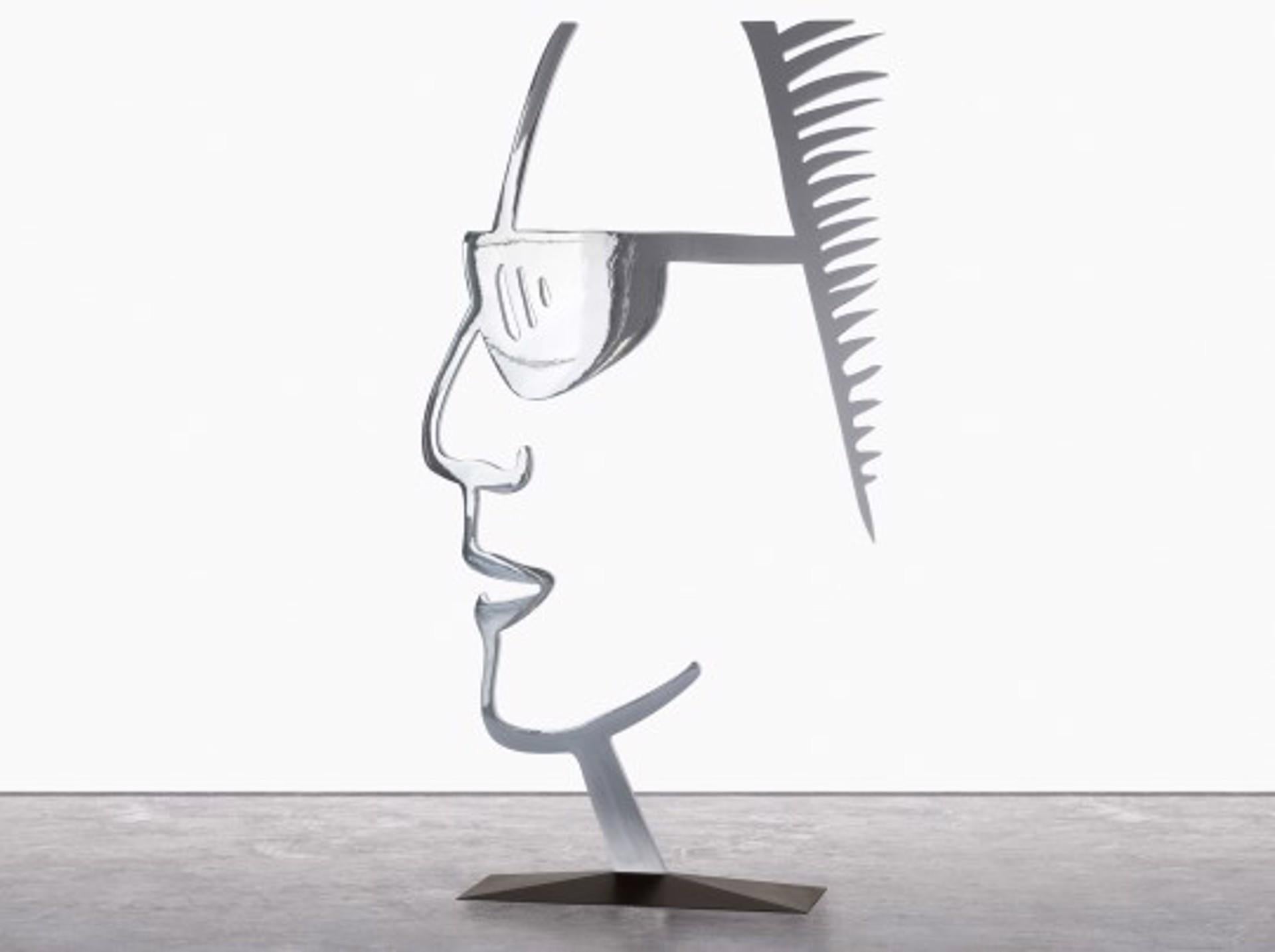Ada avec des lunettes de soleil (AP 2/2) - Sculpture de Alex Katz