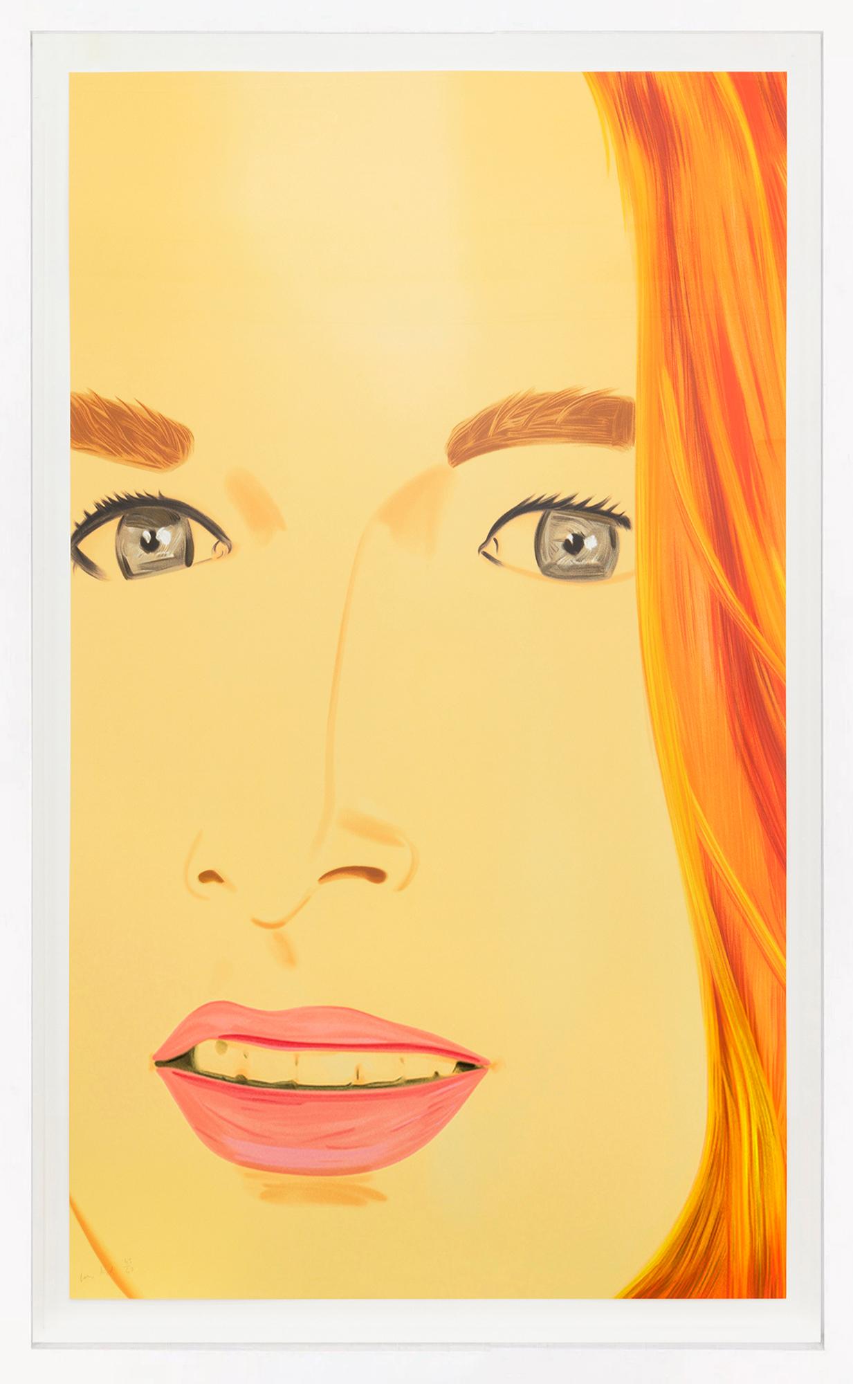 Alex Katz Figurative Sculpture – Ariel 2 (großer gerahmter handsignierter Siebdruck)