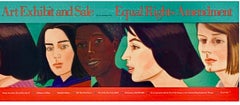 Poster originale degli anni '70 di Alex Katz per l'esposizione NOW della donna sugli emendamenti per la parità dei diritti ERA