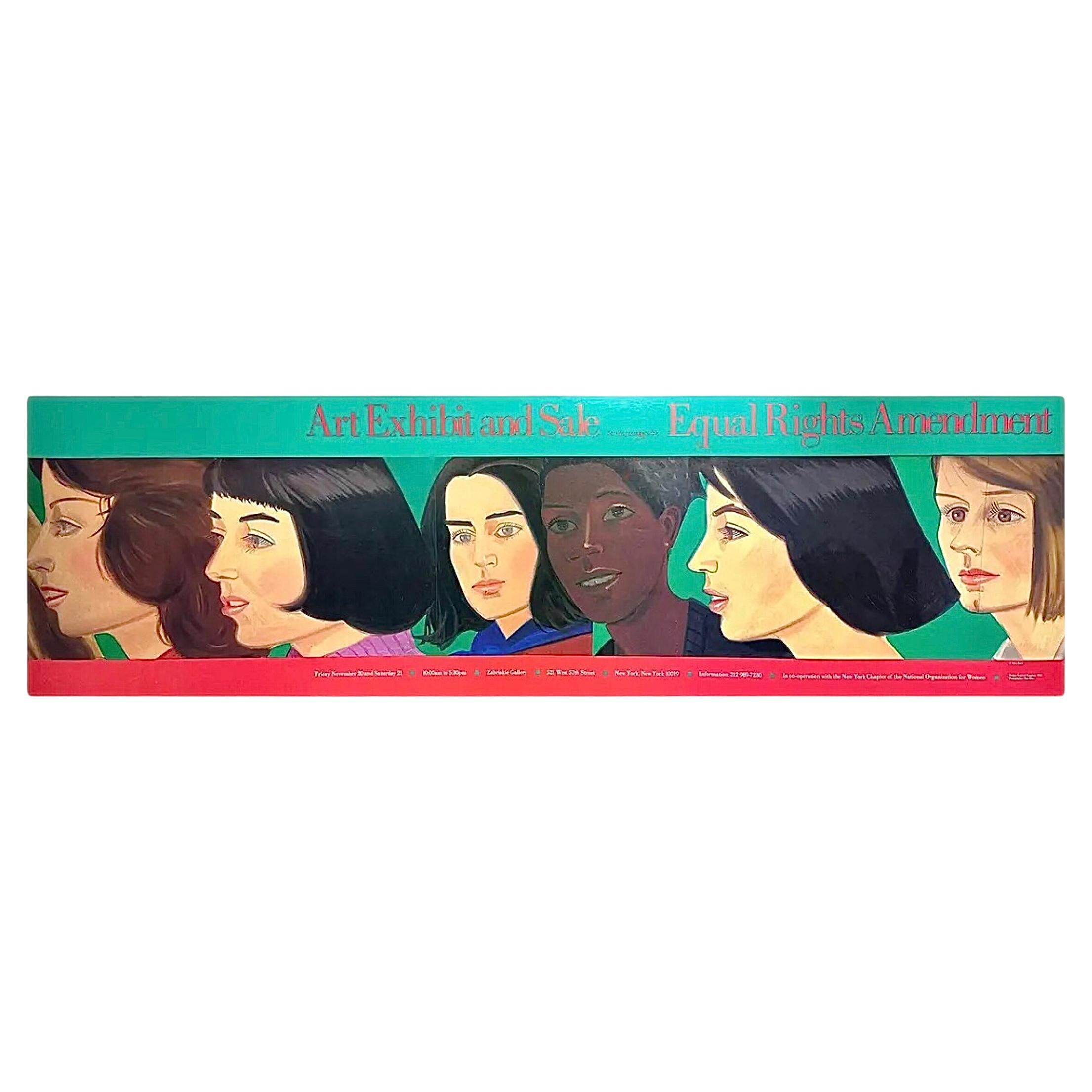 Poster originale degli anni '70 di Alex Katz per l'esposizione NOW della donna sugli emendamenti per la parità dei diritti ERA