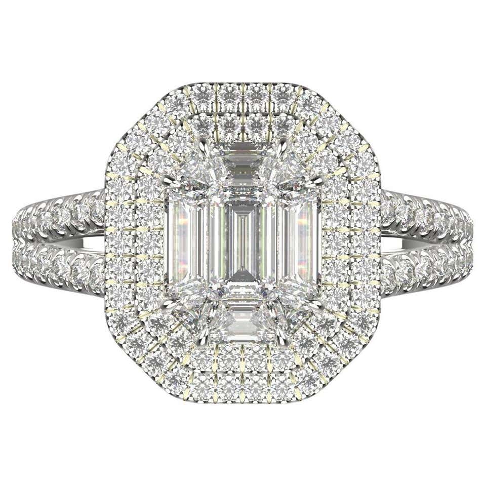 Customizable Alex Kou Invizible Setting Round Shape 9 Pie Cut Diamonds ...