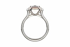 Alex Kou Invisible Setting 2.5 Carat Emerald White Diamond Look Illusion Ring