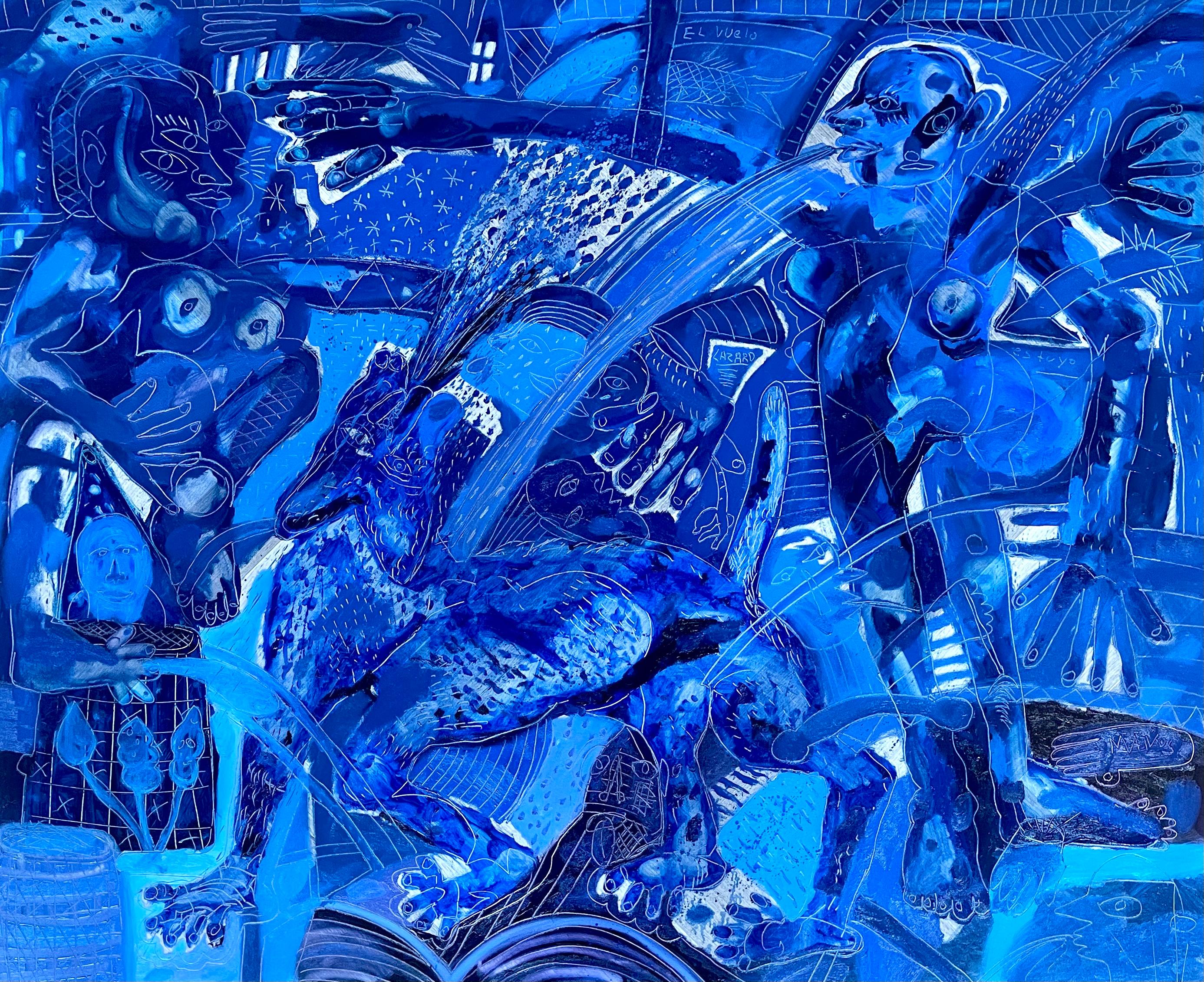 Alex Lazard Abstract Painting – El Vuelo es Tuyo, Zeitgenössische Kunst, Abstrakte Malerei, 21. Jahrhundert