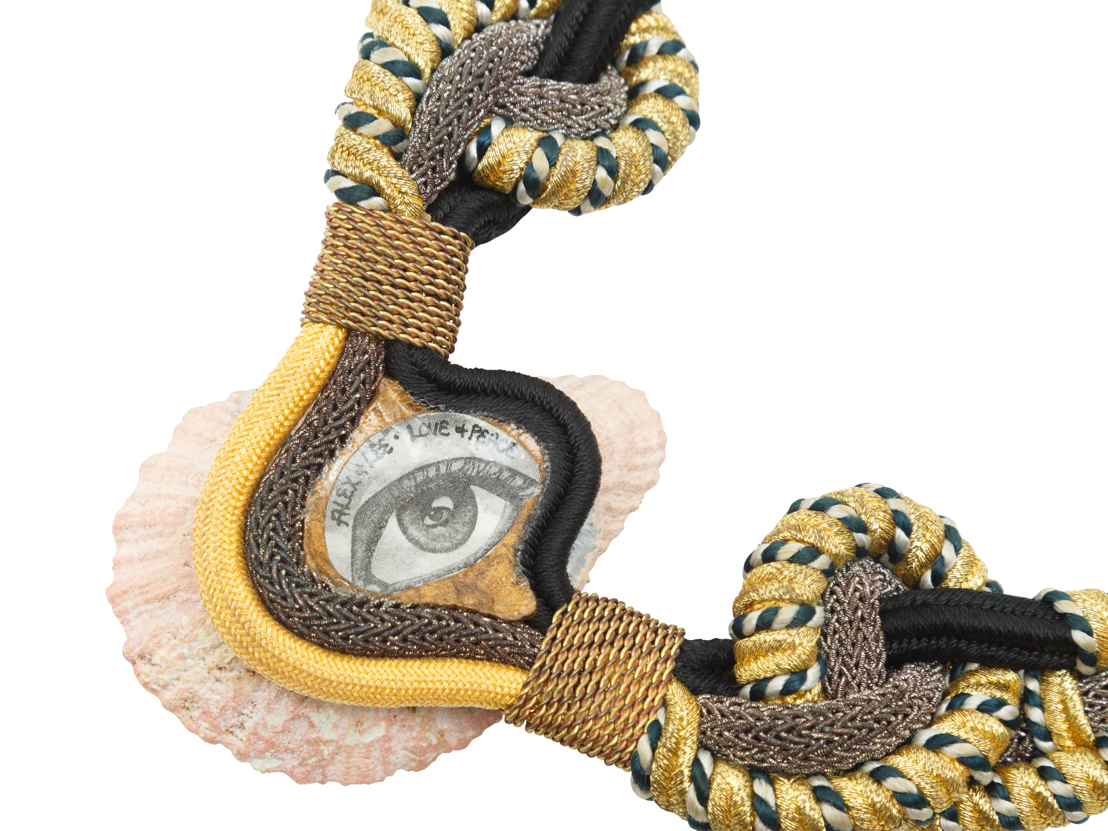 Alex & Lee Multicolor Macrame Seashell Necklace In Good Condition In New York, NY