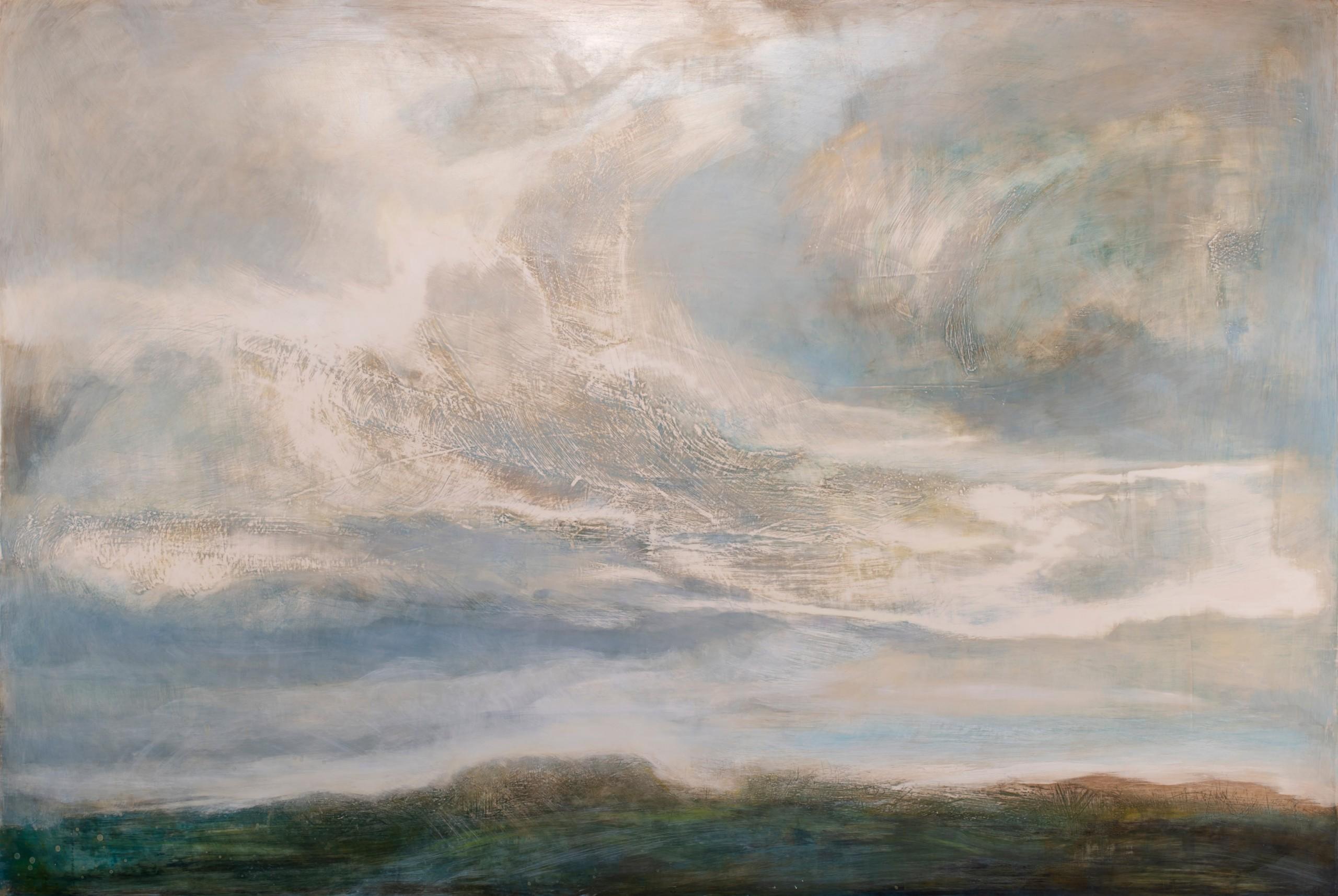 Grey Skies Change and Chromatic Grey Skies diptych  - Painting by Alex McIntyre 