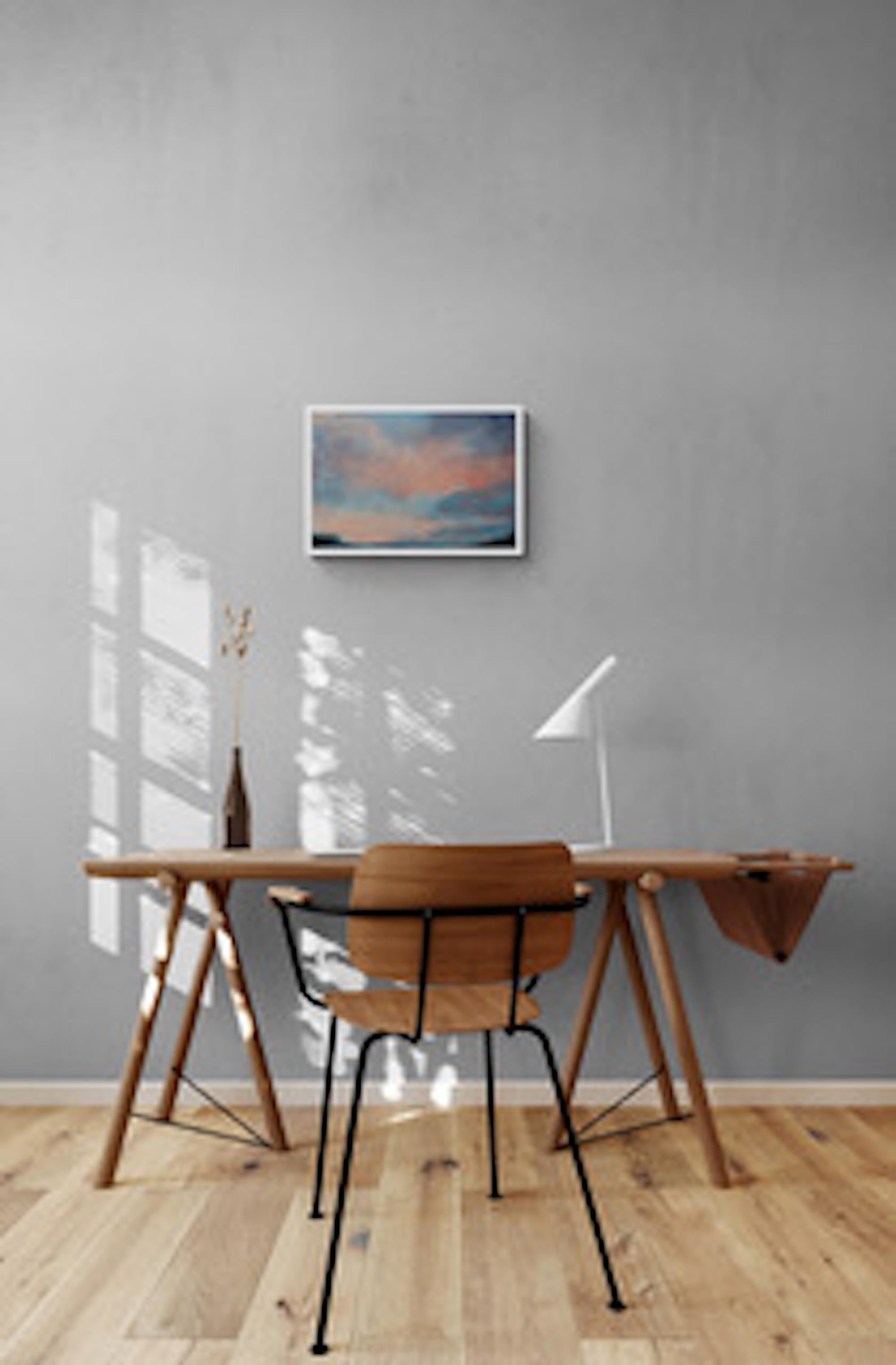 Resilient Sky, arte del paesaggio, pittura originale, arte blu e rossa, arte a prezzi accessibili 1