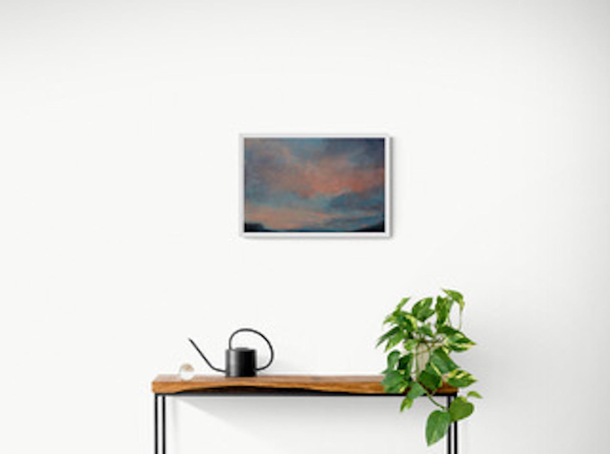 Resilient Sky, arte del paesaggio, pittura originale, arte blu e rossa, arte a prezzi accessibili 2