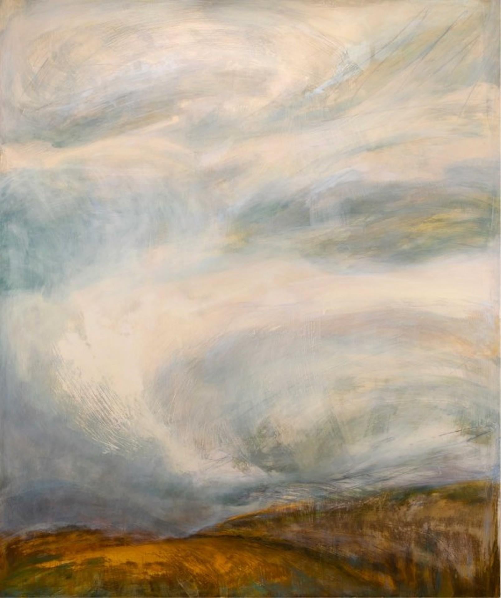 Alex McIntyre, Rush II, peinture de paysage originale, art des techniques mixtes