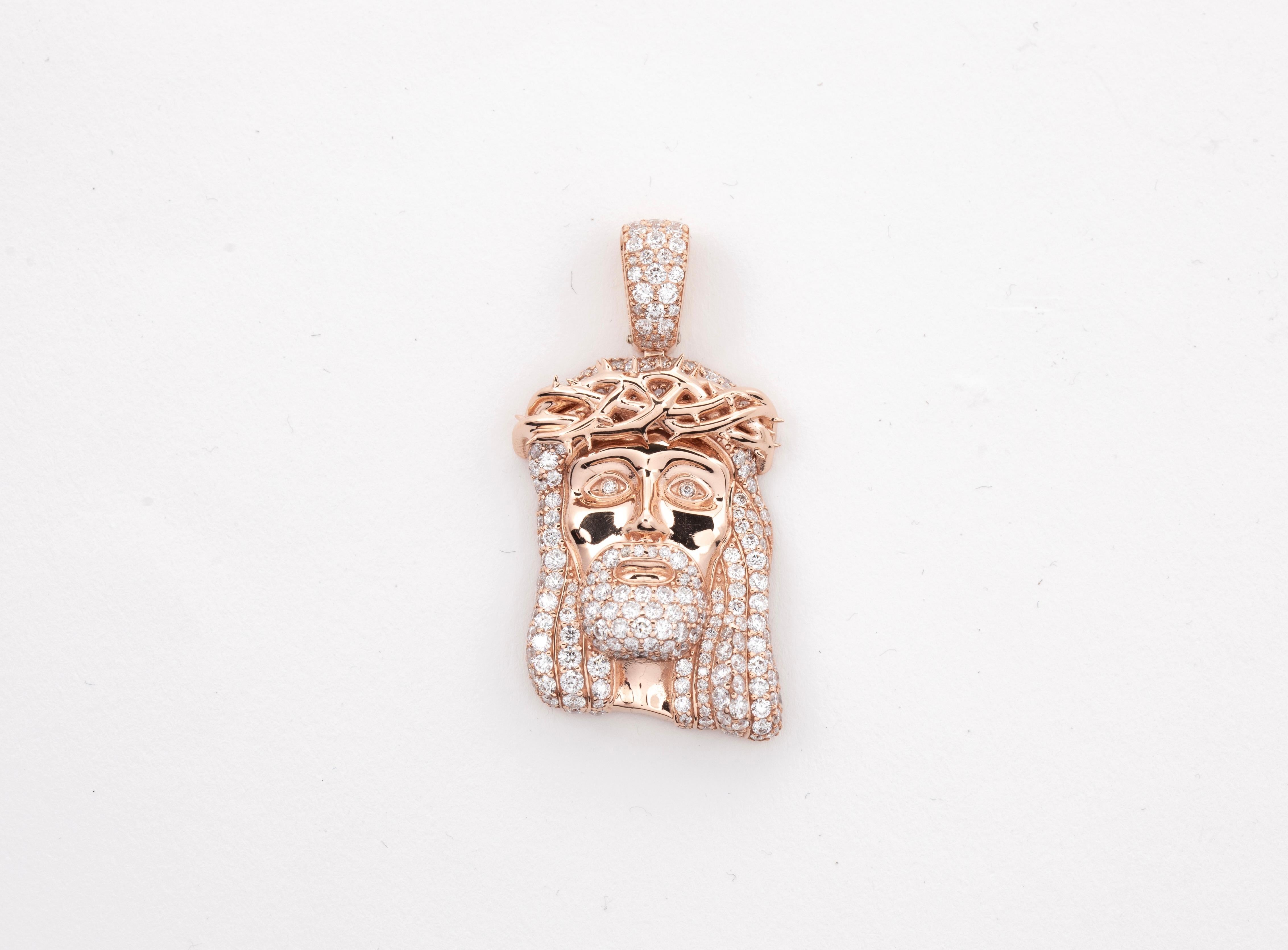 Alex Moss New York Classic Jesus Piece Rose Gold