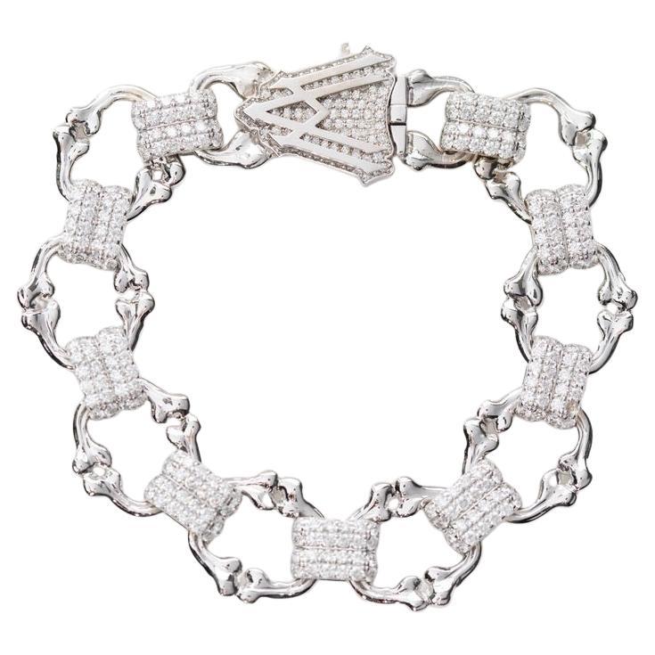 Bracciale A Link di Alex Moss New York con ossa frantumate in vendita