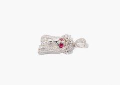 Alex Moss New York Skull Jesus Pendant – White