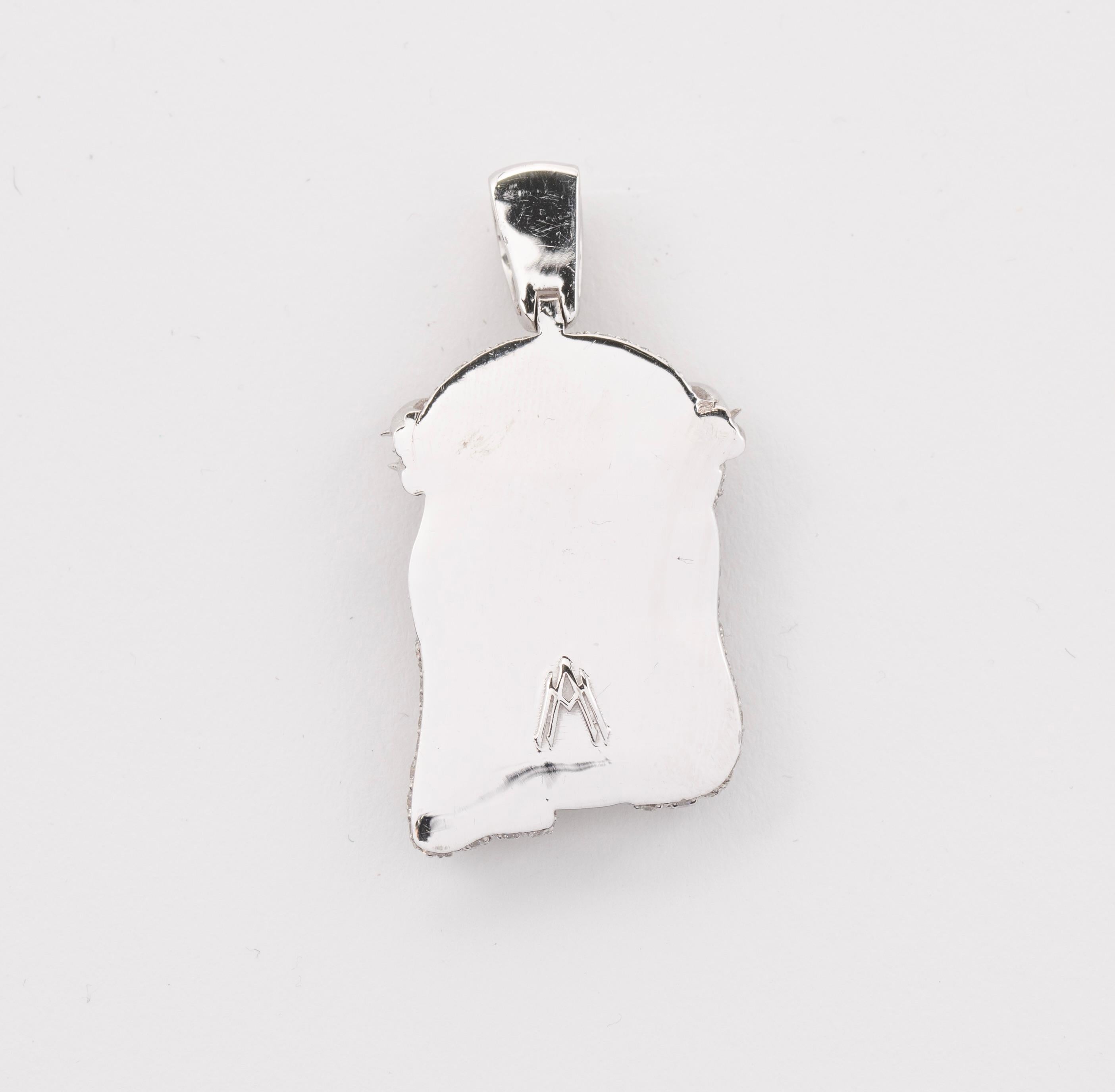 Colgante Alex Moss New York Calavera Jesús - Blanco Moderno en venta