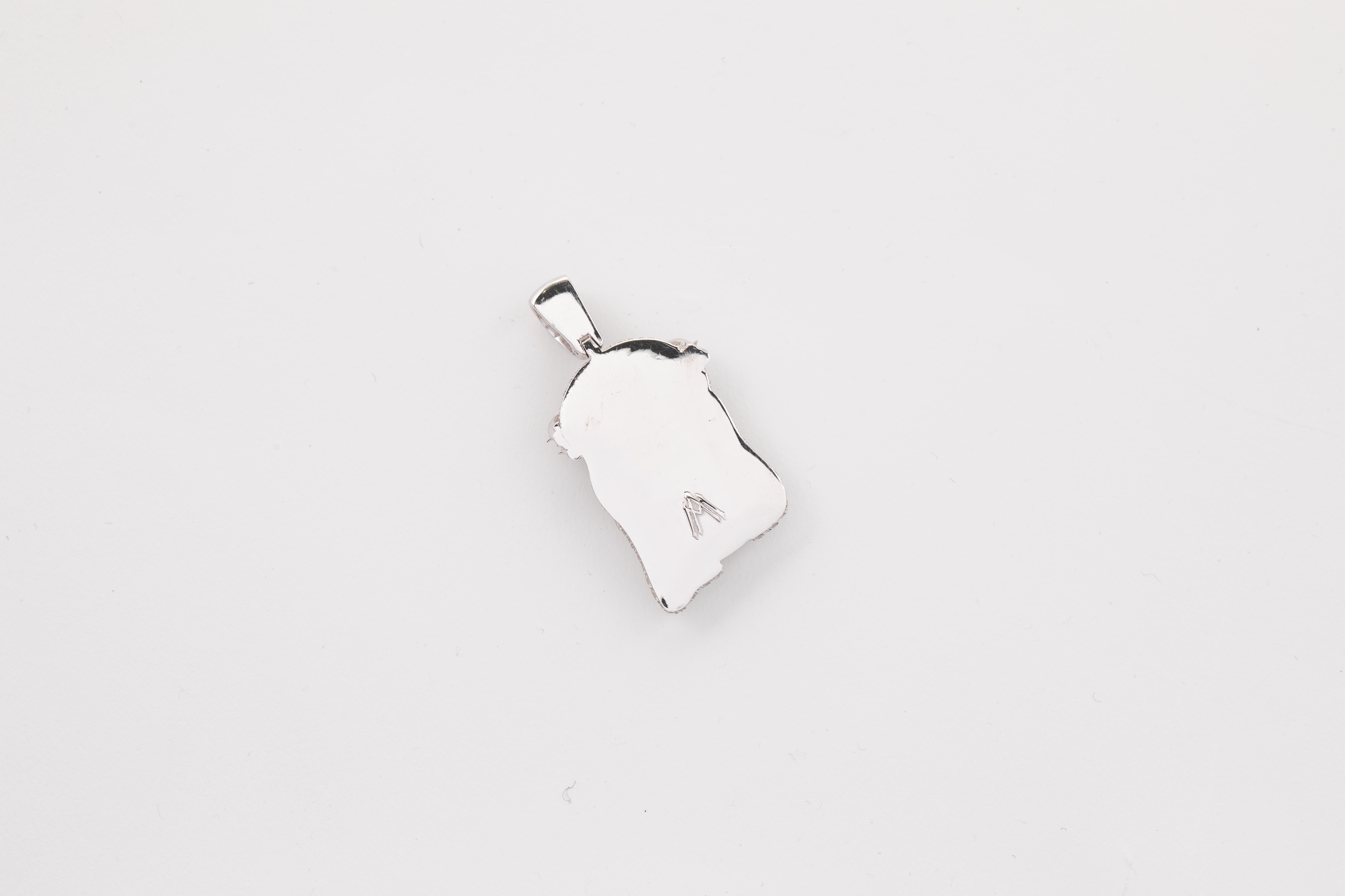 Colgante Alex Moss New York Calavera Jesús - Blanco Corte brillante en venta
