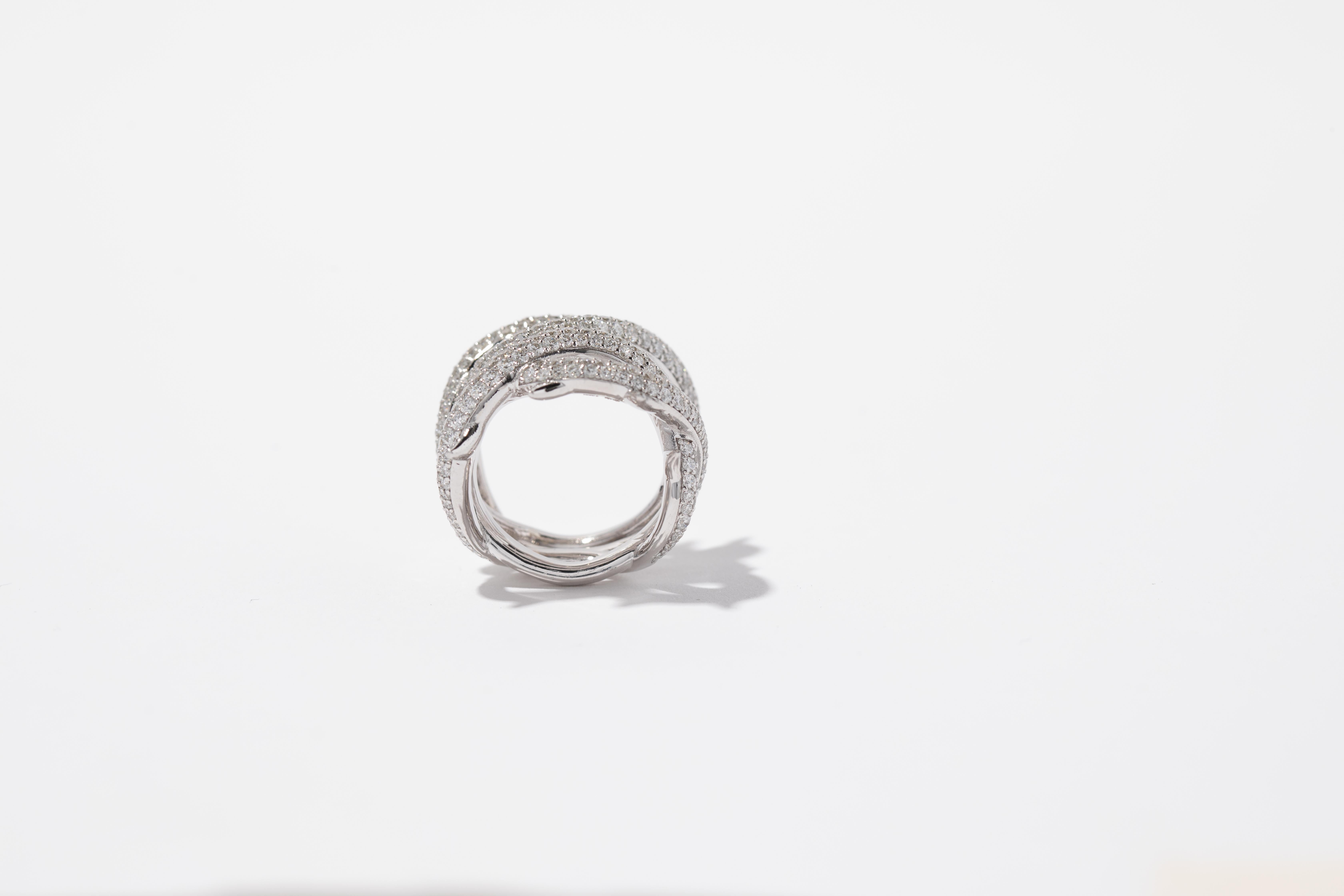 Contemporary Alex Moss New York 14K Gold Crown of Thorns Ring For Sale