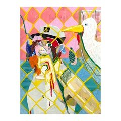 “Be the captain of your own ship” Colorful Contemporary Surrealist Painting