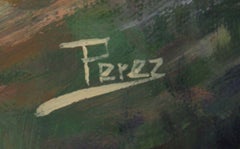 Afternoon Lights in Tuscany-Original Oil on Unstretched Canvas, Signed