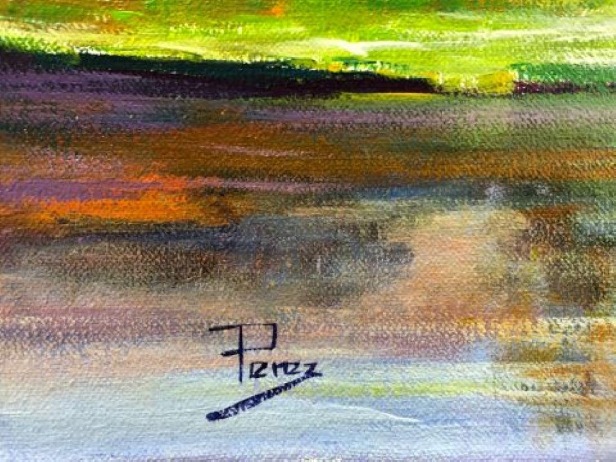 Splendore della sera - Acrilico su tela non tesa. Firmato, viene fornito con COA - Painting di Alex Perez