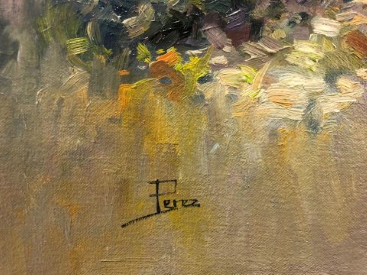 Hills Greatness-Oil on Unstretched Canvas. Signed, comes with COA - Painting by Alex Perez
