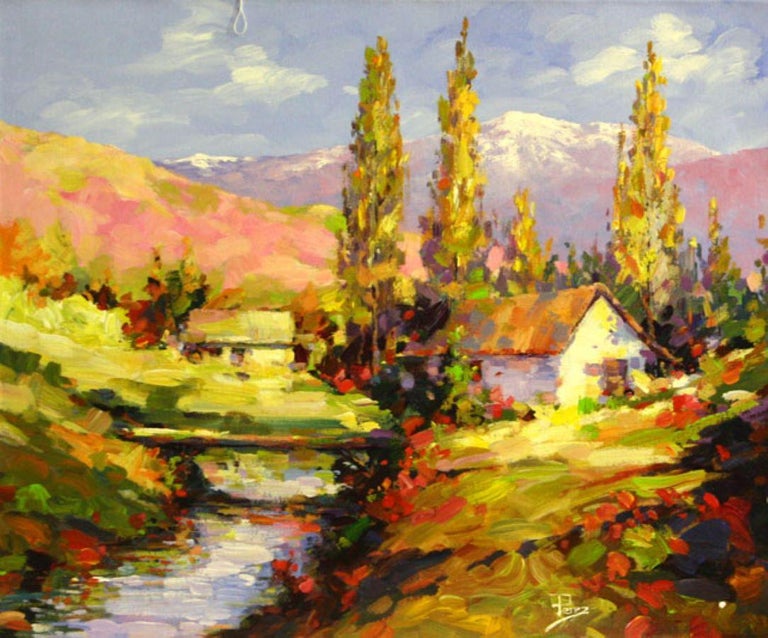 Alex Perez - Nature Power-Oil on Unstretched Canvas, Signed by Artist