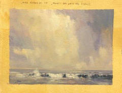 Study for Surf and Clouds-Original Oil on Unstretched Canvas, comes with COA