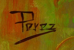 Theo’s Place-Oil on Unstretched Canvas, Signed by Artist