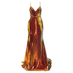 Alex Perry Aldridge Iridescent Sequined Mermaid Gown